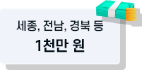 세종, 전남, 경북 등 1천만원