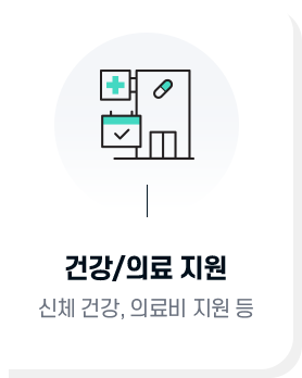 건강/의료 지원 : 신체 건강, 의료비 지원 등